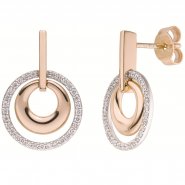 JOBO Bicolor Ohrh�nger mit 62 Diamanten
