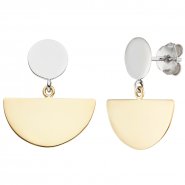 JOBO Ohrh�nger 925 Silber bicolor vergoldet Ohrringe