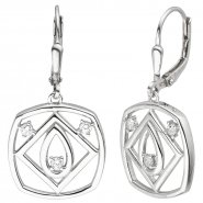 JOBO Ohrh�nger 925 Sterling Silber 6 Zirkonia Ohrringe Boutons Silberohrringe