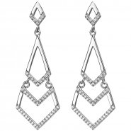 JOBO Ohrh�nger 925 Sterling Silber 92 Zirkonia Ohrringe Silberohrringe