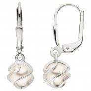 JOBO 925 Silber Ohrh�nger mit Perlen