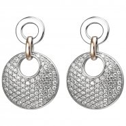 JOBO Ohrh�nger 925 Sterling Silber bicolor vergoldet 178 Zirkonia Ohrringe