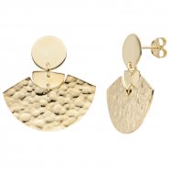 JOBO Ohrh�nger 925 Sterling Silber gold vergoldet geh�mmert