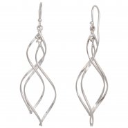 JOBO Ohrh�nger Spirale 925 Sterling Silber rhodiniert Ohrringe