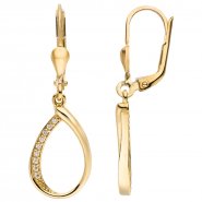 JOBO Ohrh�nger 333 Gold mit Zirkonia