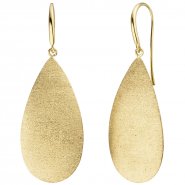 JOBO Ohrh�nger Tropfen 925 Sterling Silber gold vergoldet matt Ohrringe