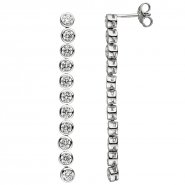 JOBO Ohrh�nger lang 925 Silber 22 Zirkonia Ohrringe Ohrstecker Silberohrringe