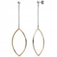 JOBO Ohrh�nger lang 925 Silber bicolor vergoldet Ohrringe Ohrstecker