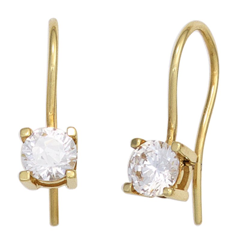 JOBO Ohrh�nger 333 Gold Gelbgold 2 Zirkonia Ohrringe Goldohrringe