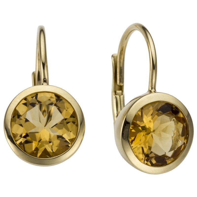 JOBO Ohrh�nger 585 Gold Gelbgold 2 Citrine orange