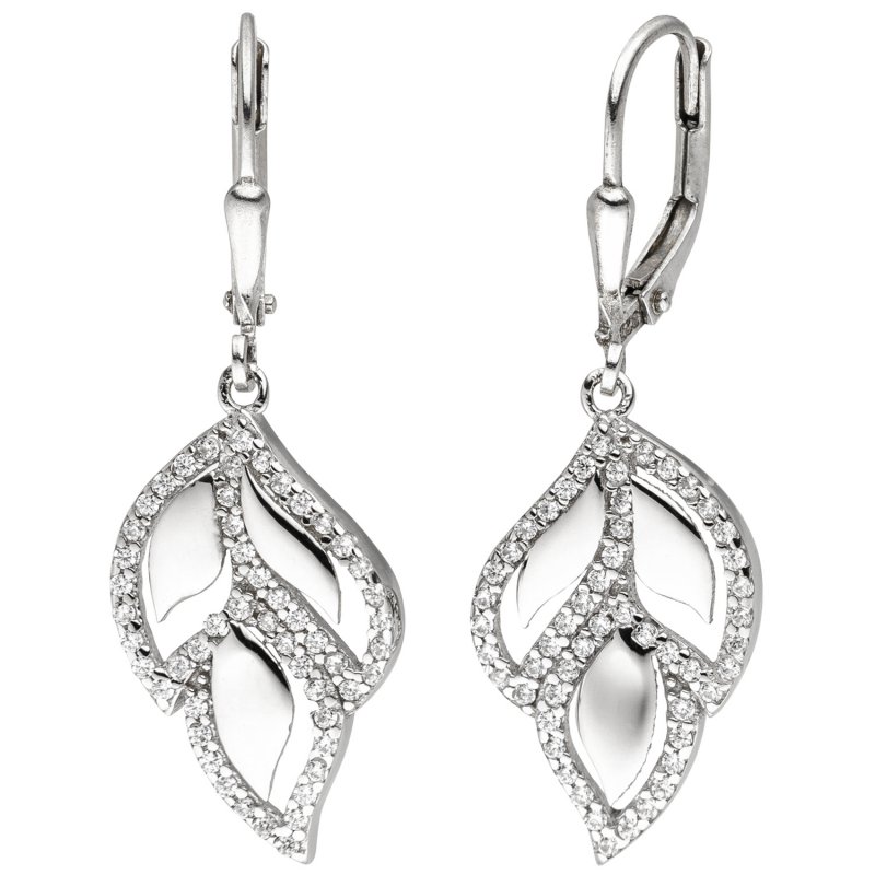 JOBO Ohrh�nger 925 Sterling Silber 104 Zirkonia Ohrringe Boutons Silberohrringe