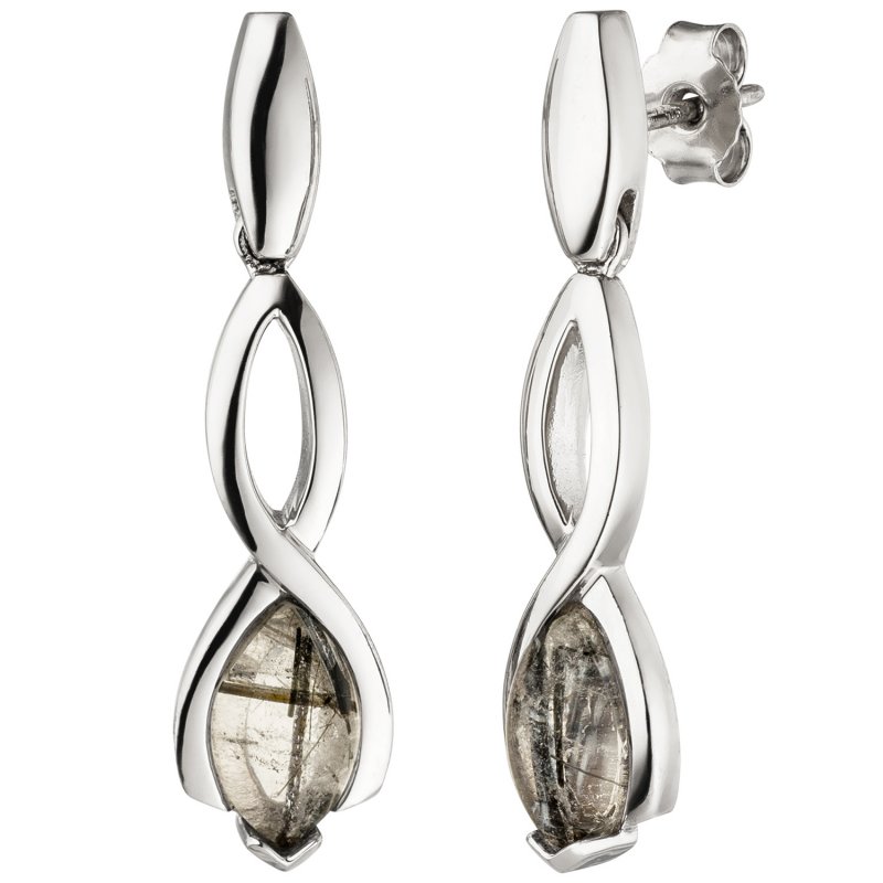 JOBO Ohrh�nger 925 Sterling Silber 2 Turmalinquarze Ohrringe