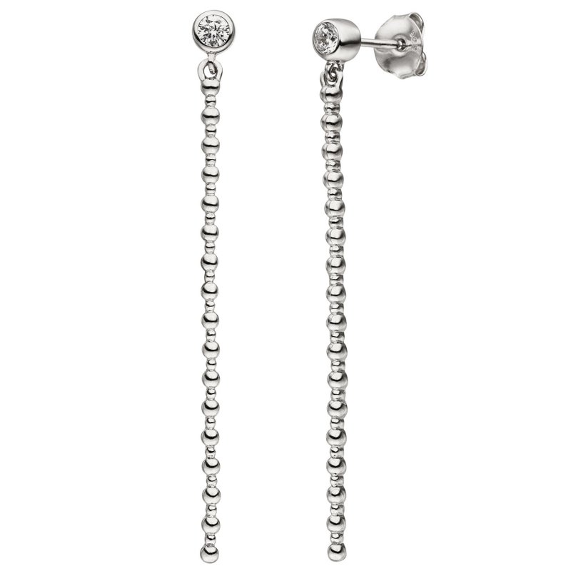 JOBO Ohrh�nger 925 Sterling Silber 2 Zirkonia Ohrringe Ohrstecker Silberohrringe