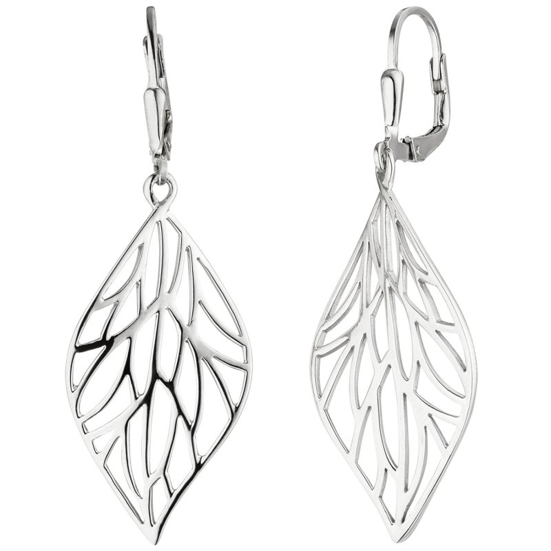 JOBO Ohrh�nger Blatt 925 Sterling Silber Ohrringe Boutons Silberohrringe