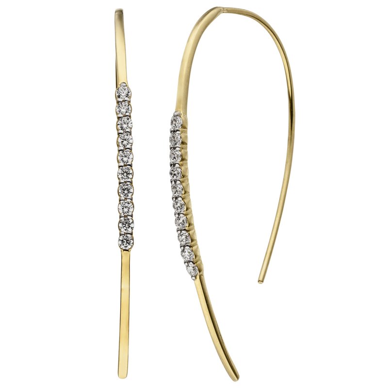 JOBO Ohrh�nger Ohrhaken 925 Sterling Silber gold vergoldet 20 Zirkonia Ohrringe