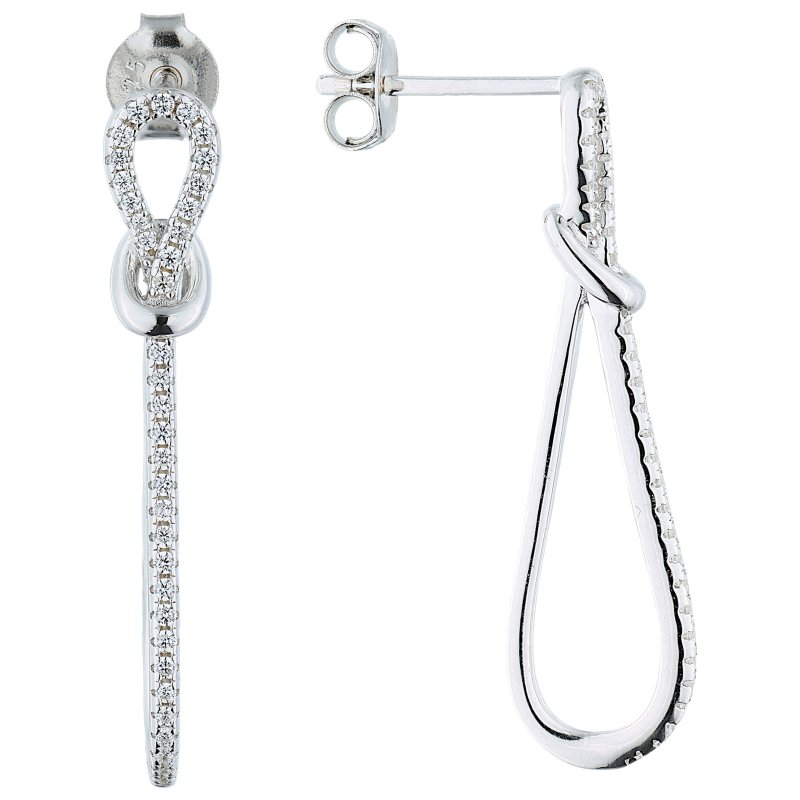 JOBO Ohrh�nger Schlaufe 925 Sterling Silber 70 Zirkonia