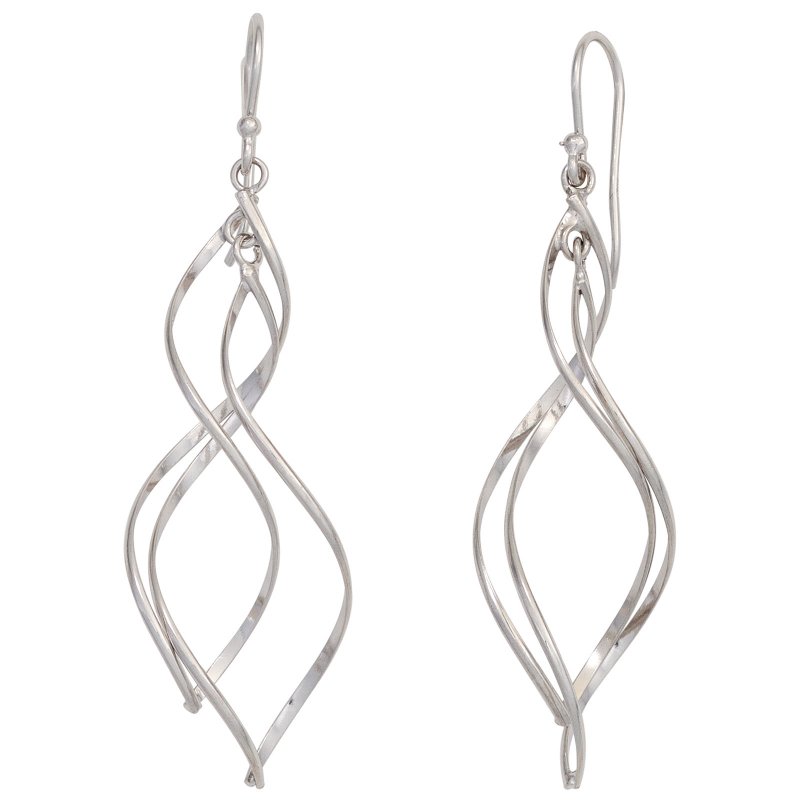 JOBO Ohrh�nger Spirale 925 Sterling Silber rhodiniert Ohrringe