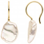 JOBO Gold-Ohrringe mit Keshi Perlen