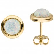 JOBO Ohrstecker 375 Gold mit Opalen
