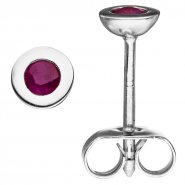 JOBO Ohrstecker Wei�gold mit Rubinen