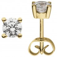 JOBO Ohrstecker 585 Gold Gelbgold 2 Diamanten Brillanten 1,00 ct. Ohrringe