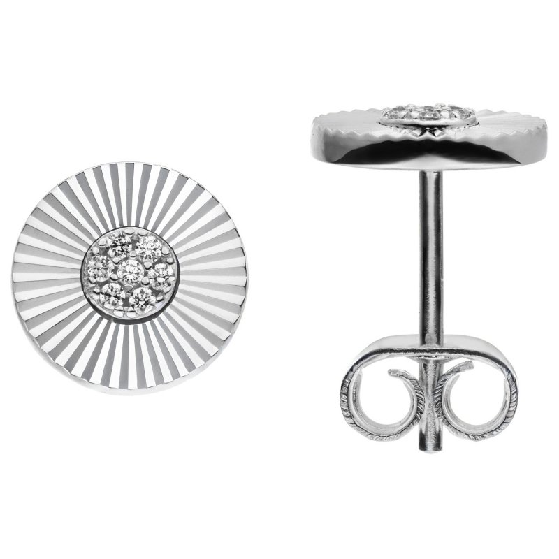 JOBO Ohrstecker 925 Sterling Silber 14 Zirkonia Ohrringe Silberohrringe