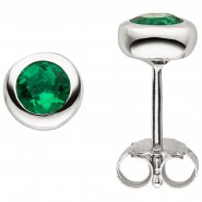 JOBO Ohrstecker 925 Silber mit Zirkonia