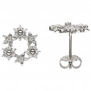 JOBO Ohrstecker Blume 925 Silber Schmuck