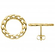JOBO Ohrstecker Kreis - Gold Edelstahl