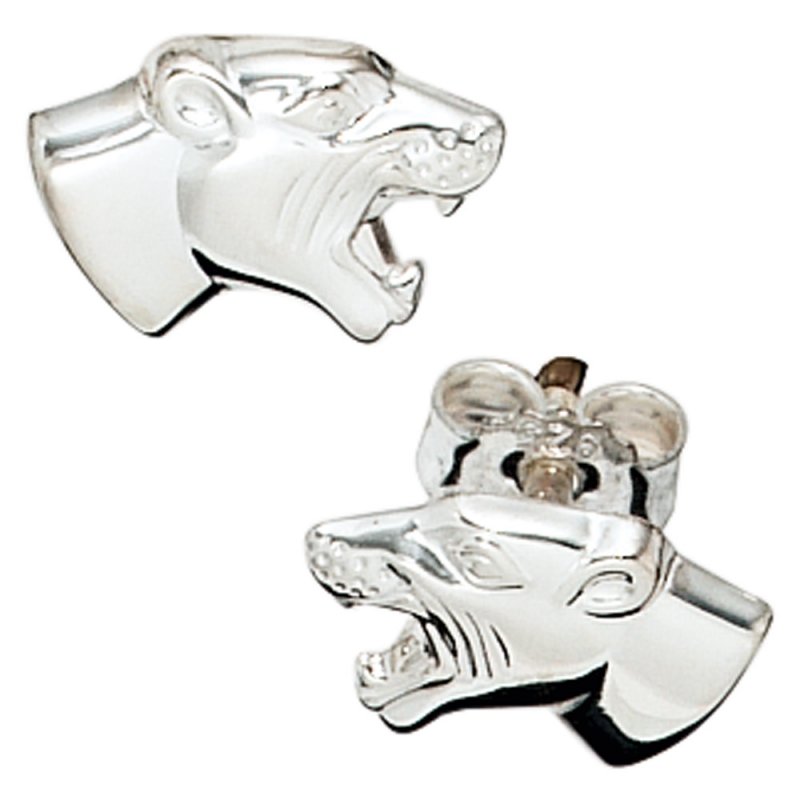 JOBO Ohrstecker Raubkatze 925 Sterling Silber rhodiniert Ohrringe Silberohrstecker