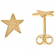 JOBO Stern Ohrstecker 375 Gold Glitzer