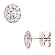 JOBO Ohrstecker rund 585 Gold Wei�gold 36 Diamanten Brillanten 0,40ct. Ohrringe