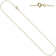 JOBO Panzerkette 333 Gelbgold 1,7 mm 50 cm Gold Kette Halskette Goldkette Federring