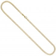 JOBO Panzerkette 333 Gold Gelbgold 4,6 mm 60 cm Kette Halskette
