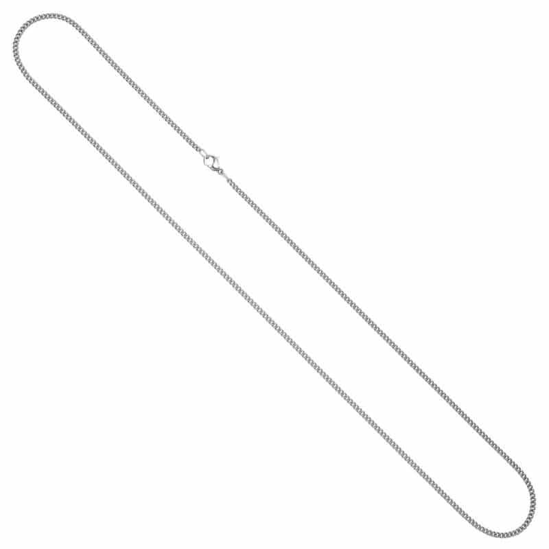 JOBO Panzerkette Edelstahl 55 cm Kette Halskette Karabiner