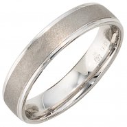 JOBO Partner Ring 925 Sterling Silber rhodiniert mattiert Silberring