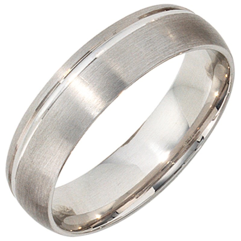 JOBO Partner Ring 925 Sterling Silber rhodiniert mattiert Silberring