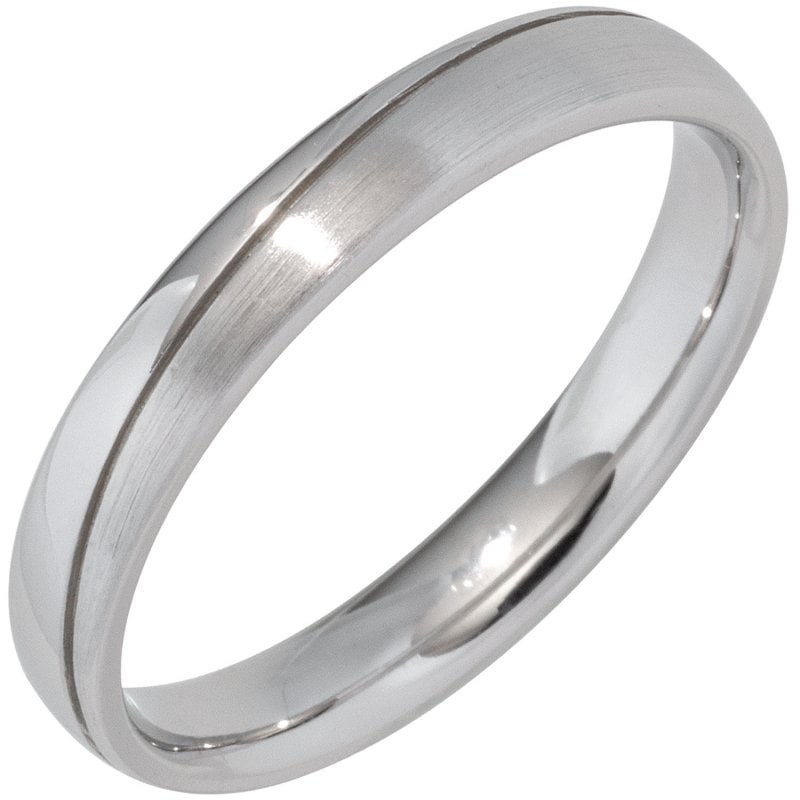 JOBO Partner Ring 925 Sterling Silber rhodiniert mattiert Silberring