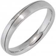 JOBO Partner Ring 925 Sterling Silber rhodiniert mattiert Silberring