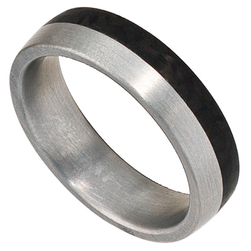 JOBO Partner Ring Edelstahl matt mit Carbon