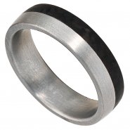 JOBO Partner Ring Edelstahl matt mit Carbon