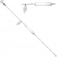 JOBO Schildband Fl�gel 925 Sterling Silber diamantiert 14 Zirkonia 16 cm