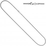 JOBO Schlangenkette 925 Silber 1,6 mm 42 cm Halskette Kette Silberkette Karabiner