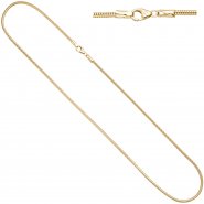 JOBO Schlangenkette aus 333 Gelbgold 2,4 mm 45 cm Gold Kette Halskette Goldkette
