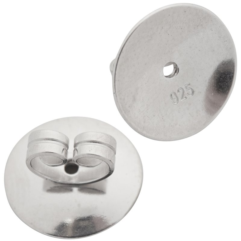 JOBO Tellerpoussetten 925 Sterling Silber rhodiniert Pousetten Silberpousetten