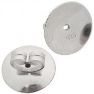 JOBO Tellerpoussetten 925 Sterling Silber rhodiniert Pousetten Silberpousetten