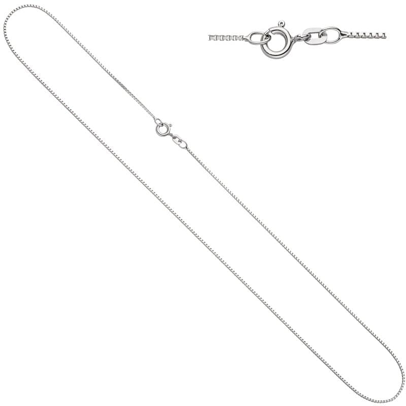 JOBO Venezianerkette 333 Wei�gold 1,2 mm 42 cm Gold Kette Halskette Wei�goldkette