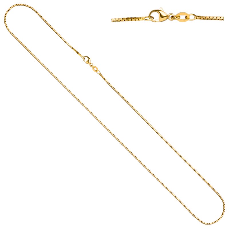JOBO Venezianerkette 750 Gold Gelbgold 0,9 mm 45 cm Kette Halskette Goldkette