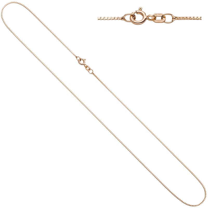 JOBO Venezianerkette 925 Silber rotgold vergoldet 0,8 mm 45 cm Kette Halskette