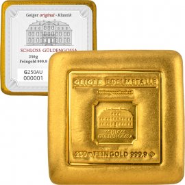  LEV Goldbarren 250g Geiger original 999.9 gegossen qua